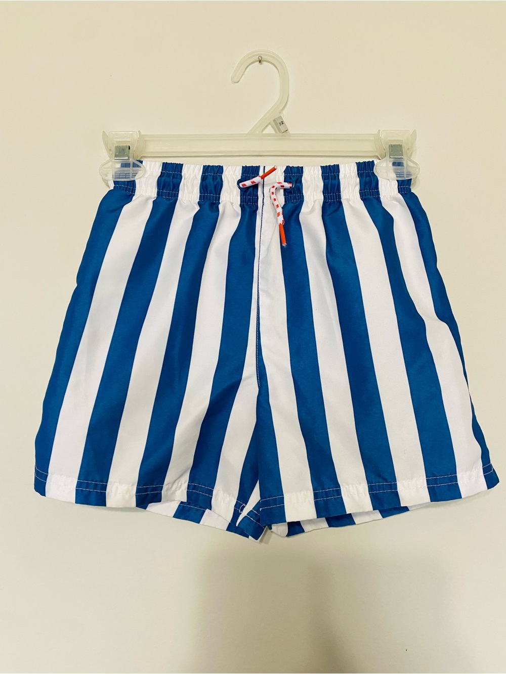 Panama Jack Kids Swim Trunks Size M (7/8) Blue and White Vertical Stripes 🌴🌊⛱️☀️
